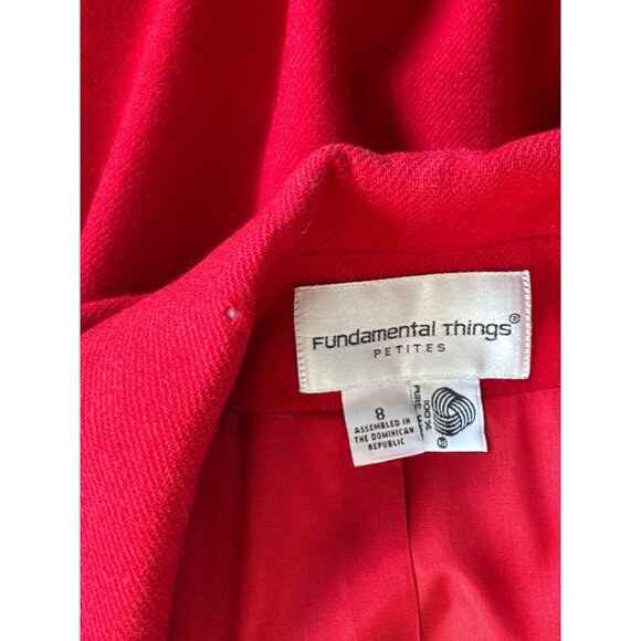 Vintage 100% Pure Wool Red Blazer Jacket Fundamental Things 8P - Picture 11 of 11